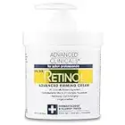 Advanced Clinicals Retinol Body Lotion Moisturizer Face Lotion & Body Cream | Crepey Skin Care Treatment | Fragrance Free Retinol Cream Targets Look Of Crepe Skin, Wrinkles, Sagging Skin, Large 16 Oz