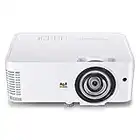 ViewSonic PS501W WXGA Short Throw Projector (3500 Lumens, 800p, DLP, HDMI, 3X Fast Input, SuperColor Technology, 2W Speaker) - White