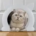 Large Cat Door Interior Door, Indoor Cat Door, Pet Doors for Cats, Kitties and Small Dogs (XL, White)