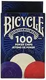 Bicycle Poker Chips - 100 count with 3 colors