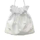 Satin Blume Brautbeutel Handtasche Hochzeit Brauthandtasche Brauttasche Braut Brautjungfer Blumenmädchen Dolly Tasche