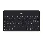 Logitech Keys-To-Go Clavier Bluetooth sans Fil pour iPhone, iPad, Apple TV, Ultra-Portable & Léger, Raccourci, Clavier AZERTY Francais - Noir