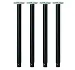 IKEA OLOV Lot de 4 pieds de table réglables en métal Noir