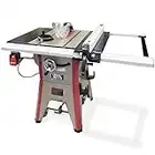 LUMBER JACK 10" Cast Iron Table Saw Professional Portable Woodworking Machine with Full Length Fence & Wheel Kit 230V