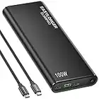 2 USB-C Ports Laptop Power Bank, PD 100W 26800mAh Portable Laptop Charger, EASYLONGER Fast Charge External Battery Pack for MacBook, iPhone, Samsung, HP, Dell, Switch, Steam Deck and More