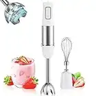 Hand Blender, 1000W Multi-Purpose Food Blender, 6 Speeds Electric Stick Blender with Turbo Button, 17000U/min, 2 Sharp Stainless Steel Blades, for Smoothies, Puree Baby Food, Sauce and Soup