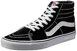 Vans Women's UA Sk8 High Top Sneakers, Black/Black/White, 10 Medium US