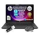 Notebook HP G9, Computer Portatile, Intel n4500 fino a 2,8 ghz, Display Hd da 15,6" Ram 8gb DDR4, SSD 256 Gb, Wifi, Webcam, Bt, Win11 Pro, Libre Office, Garanzia 2 anni PRONTO ALL'USO - USB E MOUSE