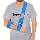 supregear Soportes de Brazos, Cabestrillo para el Brazo Ajustable, Ligero Cómodo Hombro Inmovilizador Brazo Sling Transpirable Médico Soporte de Hombro para Lesionado Brazo/Mano/Codo - 180cm (Azul)