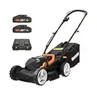 Worx WG779E.1 Tosaerba a Batteria 40V Rasaerba Elettrico da Giardino, Diametro Taglio 34 cm