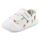 MASOCIO Zapatos Bebe Niña Niño Primeros Pasos Bebé Zapatillas Deportivas Antideslizante Talla 21 Blanco (Talla Fabricante: CN 17)