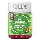 OLLY Daily Energy Gummy Supplement 100% caffeine-free energy vitamins Tropical Passion blend of vitamin B12, CoQ10 & Goji Berry 30 day supply 60 gummies