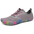 SAGUARO Scarpe Barefoot Minimaliste Uomo Donna Scarpe Scoglio Palestra Corsa Trail Running Trekking Sport Acqua con Dita Scarpe Bici da Corsa Traspiranti Leggere, Rouge Pink, 38