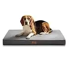 Bedsure Matelas Chien Mémoire de Forme - Coussin pour Chien Moyenne Taille Orthopédique, Tapis Chien Lavable et Antidérapant, Lit pour Chien Intérieur, Gris, 74x46cm