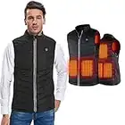 Kintiwe Veste Chauffante Femme Homme, Gilet Chauffant Homme avec Batterie Incluse, Hiver Lavable Chauds Gilet Chauffé avec 5 Zones de Chauffage pour Moto Ski Randonnée Camping