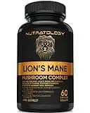 Organic Lion's Mane Mushroom Capsules - Nootropic Mushroom Supplements Formulated With 40% Polysaccharides & >20% Beta-Glucan! Immunomodulating Properties & A Potent Source Of Antioxidants. Supports Memory, Cognition & Brain Health - 60 Capsules