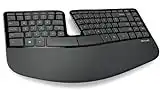 Microsoft L5V-00013 Sculpt Ergonomic Desktop - Set Tastiera e Mouse Wireless, Layout Italiano QWERTY, Nero