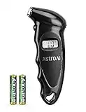 AstroAI Digital Tire Pressure Gauge with Replaceable AAA Batteries, 150 PSI 4 Settings Stocking Stuffers for Car Truck Bicycle Backlit LCD Non-Slip Grip Car Accessories, Black