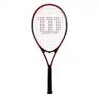 Wilson Federer, WRT30480U2 Racchetta da Tennis per Giocatori Principianti e Amatoriali Unisex Adulto, Rosso/Nero, L2