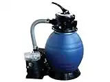 12" Top-Mount Above-Ground Swimming Pool and Spa Sand Filter and .35 HP Pump Sys