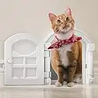 InTrans Cat flaps for door，No Noise cat door for upvc door，Lockable Cat Flap，Suitable for Any Door - Easy DIY Setup (White)