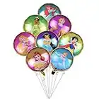 8PCS Disney Princess Foil Balloons For Girl’s Birthday Baby Shower Princess Themed Party Decorations