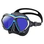 TUSA M-2001 Paragon Scuba Diving Mask, Black/Fishtail Blue