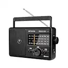 Retekess TR626 Radio AM FM, Portable Radio with Bluetooth,Transistor Radio Powered by AC or D Battery, Large Knob and Dial, SW LW Radio Ideal for Home and Senior