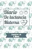 Diario de Lactancia Materna Cuaderno de 6 Meses: Con fondo de Elefantes Verdes para poder llevar un registro de 180 días de la lactancia en los bebés ... sueño o actividad y estado del pañal