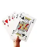 SeptCity Jumbo Playing Cards, Super Big Giant Game Theme Full Deck Huge Poker Oversize Decorations of Magic Party Fun for All Ages (1 Pack) (4 Times)