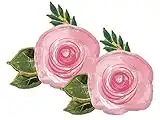 Set of 2 Bright Pink Rose Flower 30" Foil Party Balloons by Anagram