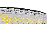 Rayovac Extra Advanced Zinc Air Hearing Aid Battery, Pack of 10, with 60 Batteries, Suitable for Hearing Aids Hearing Aids Sound Amplifier, Yellow