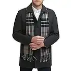 Dockers Men's Weston Wool Blend Scarf Coat, Charcoal, Small