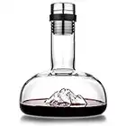 Luxbe - Wine Decanter Aerator 54-Ounces - Crystal Glass - Lead Free - Premium Carafe with Accessories for Red Wine Decanting