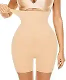 NINGMI Women Tummy Control Body Shaper Shapewear Short High-Waisted Shaping Underwear Seamless Knickers Butt Lifter Pants Beige