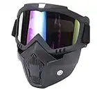 Paintball Mask Anti Fog,Tactical Mask Full Head Ski Goggles Detachable Face Protection Gear,Boating Cycling Skiing 20x17x5