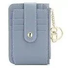 Damen Kartenhalter Brieftasche Kartenetui Mit Münzfach Geldbeutel Damen Klein Mini Portemonnaie Damen Mini Geldbeutel Damen Leder Portemonnaie Herren Slim Mit 7 Kartenfächer (blau)