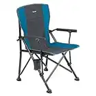 Yolafe Camping Chair Folding Portable Lawn Chair Padded Hard Armrest Ergonomic High Back Support 300lbs Oversize Heavy Duty with Carry Bag