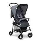 Hauck Lightweight Pushchair Sport, Compact Folding, Fully Reclining, Lie-Flat Position from Birth, XL Shopping Basket, Sun Canopy, Up to 18 kg (Grey)