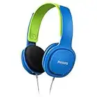 PHILIPS AUDIO SHK2000BL/00 Auriculares de Diadema para Niños, Límite de Volumen de 85dB, Aislamiento de Ruido, Almohadillas Suaves para Los Oídos, Diadema Ergonómica, Color Azul, con Cable