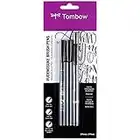 Tombow 62039 Fudenosuke Brush Pens, 3-Pack. Soft, Hard, and Twin Tip Markers for Calligraphy and Art Drawings