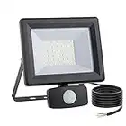 lNGRIKT 30W Security Lights with Motion Sensor, Super Bright 3000 Lumen PIR Flood Light, IP65 Waterproof LED Sensor Floodlight Outdoor, 6500K Cool White for Garage Garden Pathway, with 1.5M Wire