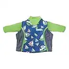 STEARNS Puddle Jumper Kids 2-in-1 Life Jacket and Rash Guard, Sailboats