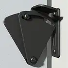 Serrure de porte coulissante pour porte de grange, grande taille pour porte coulissante - Convient pour portes de poche, garage, abri de jardin, portes en bois, portes en verre, noir