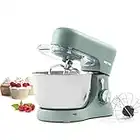 Petra PT5234TEAL 3-In-1 Electric Stand Mixer - 8 Speed With Pulse Setting and Planetary Mixing Action, 1300W, 4L Stainless Steel Mixing Bowl, Beater, Whisk, Dough Hook Attachments, Splash Guard, Teal