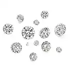 Craftdady 50pcs 5 Sizes Clear Cubic Zirconia Stone Loose CZ Rhinestone Faceted Cabochons for Earring Bracelet Pendants Jewelry DIY Craft Making