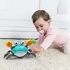 Aprilwolf Escape Crawling Crab, Tummy Time Baby Toys, Sensing Interactive Walking Dancing Toy with Music Sounds & Lights, Infant Fun Birthday Gift Toddler Boy Girl Pet Dog