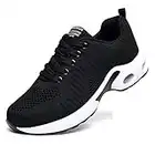 ziitop Women's Outdoor Sports Shoes Casual Mesh Air Cushion Sneakers Breathable Running Shoes Black