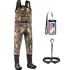 DRYCODE Chest Waders for Men with 600G Insulated Boots, Waterproof Hip Waders, Duck Hunting Waders and Fishing Waders