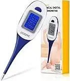 Digital Clinical Thermometer Easy to Read & Monitor Fever Temperature in 10 Seconds of Rectal, Oral & Armpit Thermometer for Baby, Kids, Adults